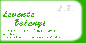 levente belanyi business card